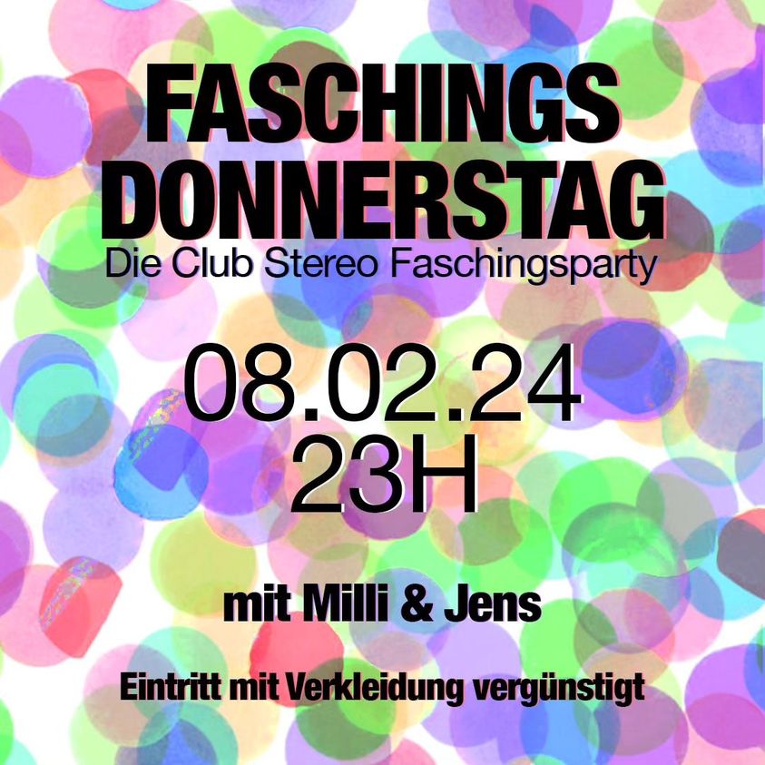 Die offizielle Club Stereo Faschingsparty